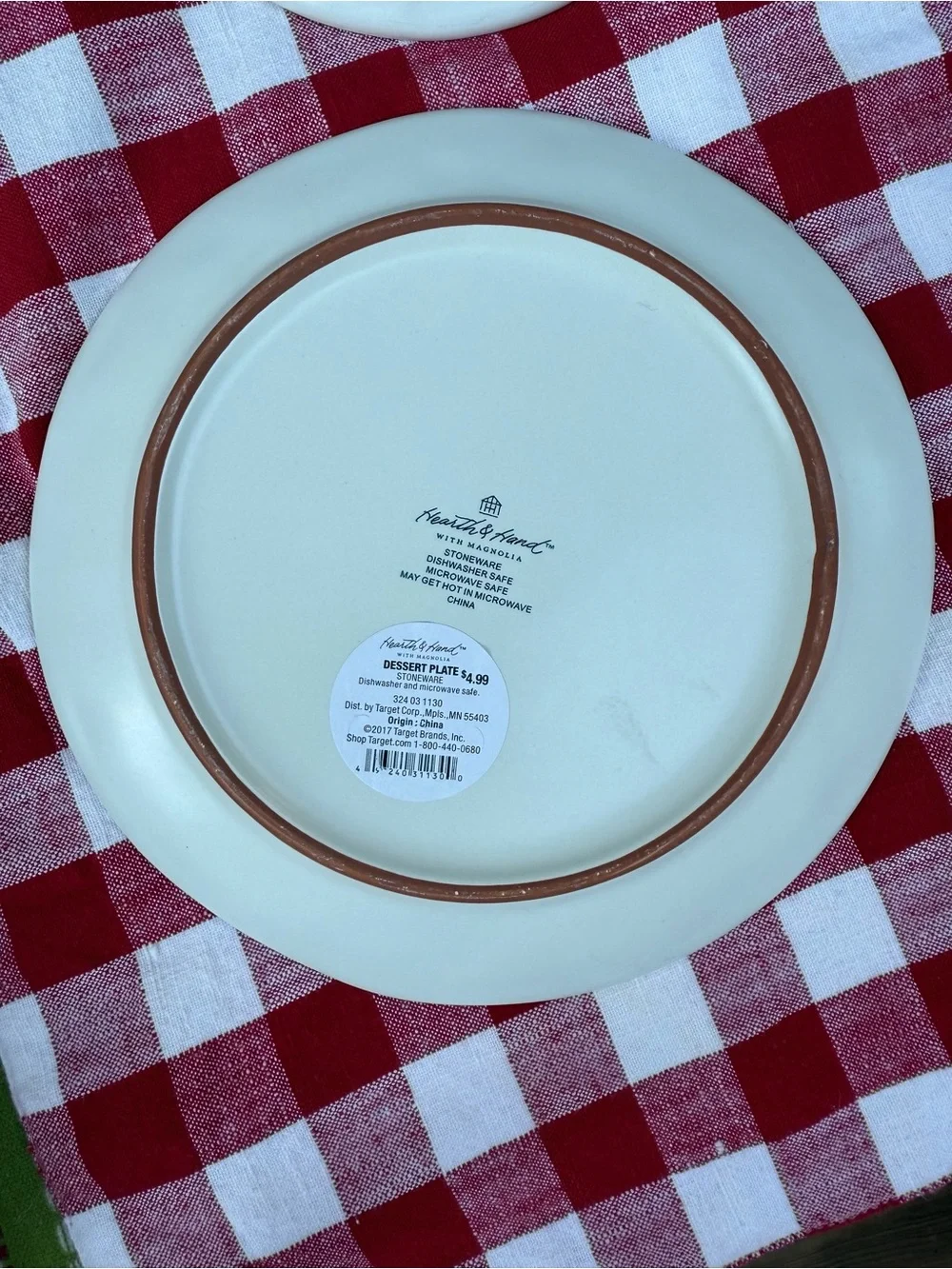 White Ceramic dessert & bread Plate Set with Dot Accents Nearth& Hand by target